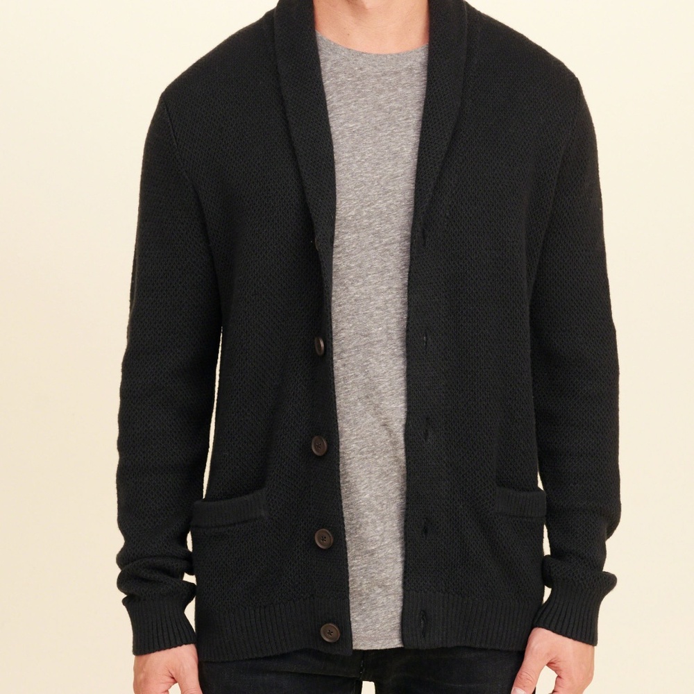 Men's Black Cardigan